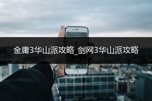 金庸3华山派攻略_剑网3华山派攻略